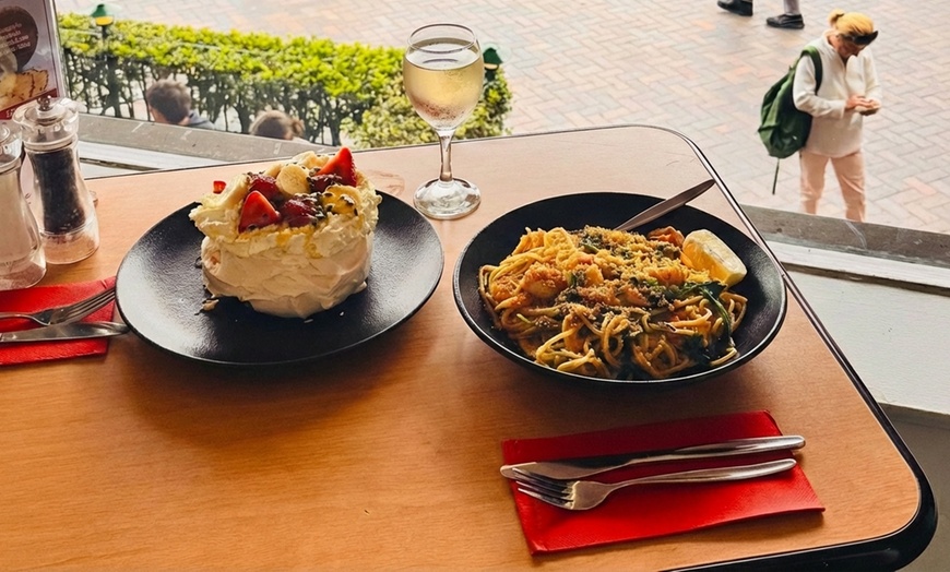 Image 7: Savor the Flavor: Pasta/Burger Meal with Dessert & Drink for 1, 2 or 4