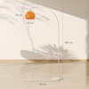 Image 2: HOMCOM Curved Floor Lamp with Marble Base