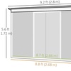Image 11: Outsunny Steel Garden Shed, Weather-Resistant with Lockable Doors