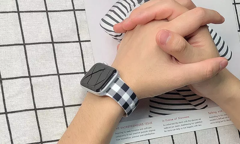 Buffalo Plaid Apple Watch Silicone Bands All Series 1-7 & SE