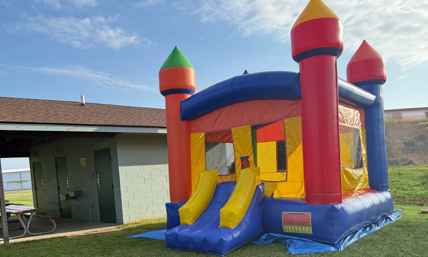 Image 3: 4-Hour Jump, Bounce House Rental, or Outdoor Movie Night/Karaoke Setup