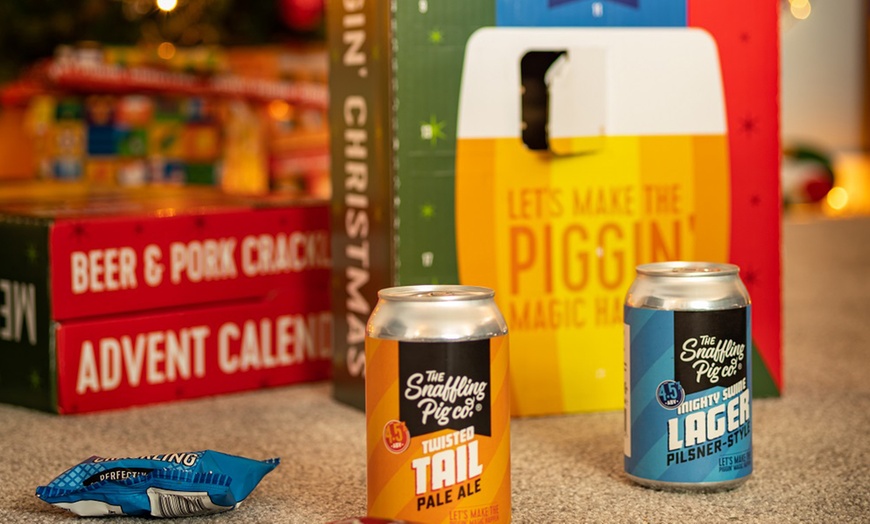 Image 3: The Snaffling Pig Co Pork Crackling and Beer Advent Calendar