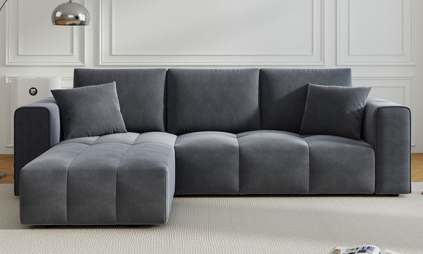 Image 13: Canapé d'angle convertible 4 places avec coffre, Worthing, Kocoon