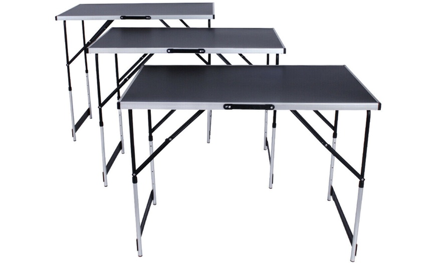 Image 1: One, Two or Three Adjustable Height Folding Tables
