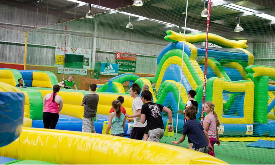 Jump into Family Fun: Two-Hour Inflatable World Entry for Upto Four!