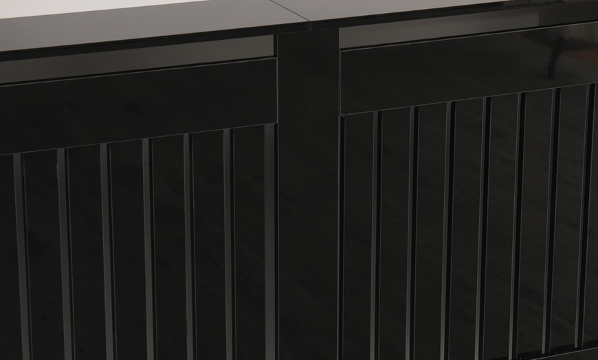 Image 10: High Gloss Black Radiator Cover