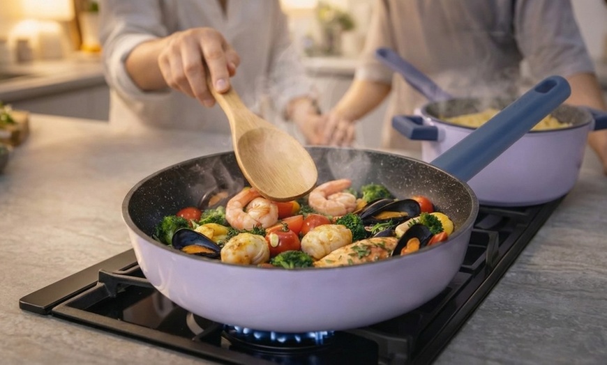 Image 7: Cocotte avec couvercle, batterie de cuisine de 6 ou 13 pièces