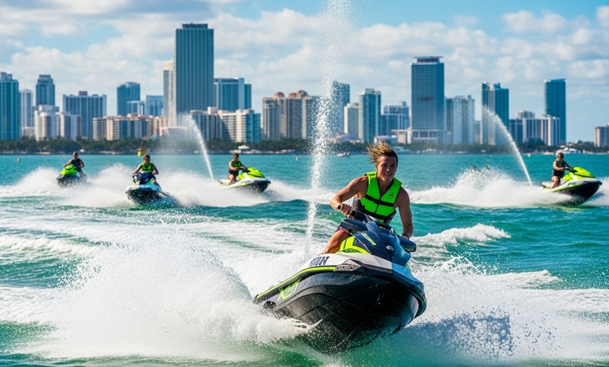 Image 1: Up to 93%, Save Big on Jet Ski Rentals at Bike Ride Sobe!