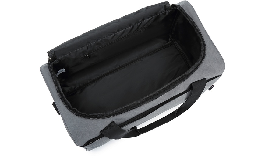 Image 9: KONO 1 to 3-Piece ABS Hard Shell Suitcase and Duffel Bag Set Grey