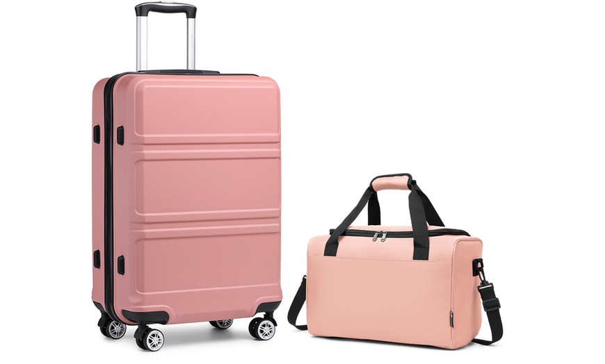 Image 19: One or Three Hard Shell Classic Suitcase Set with a Travel Bag