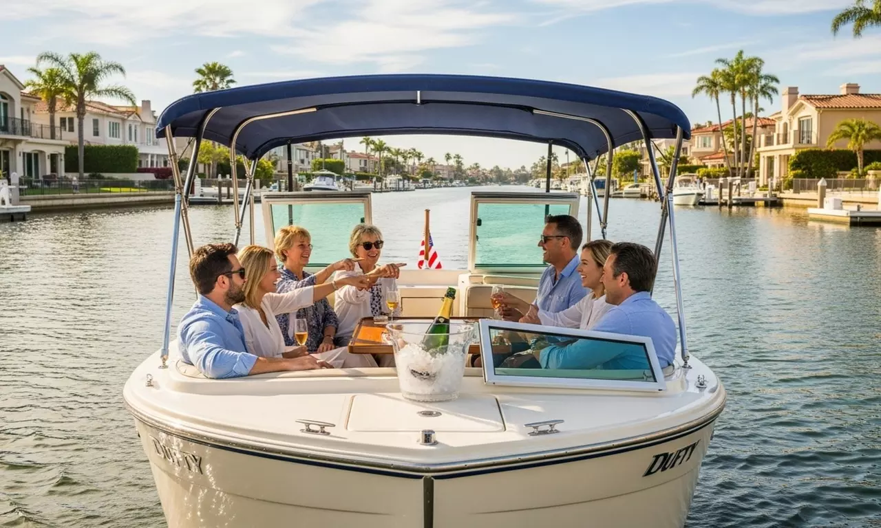 Private Electric Duffy Boat Rental in Newport Beach