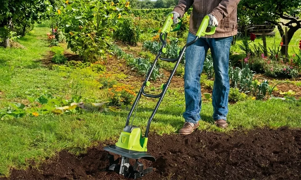 Garden Gear 1050W Electric Tiller and Cultivator