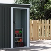 Image 4: 5ft x 3ft Charcoal Black Steel Storage Shed