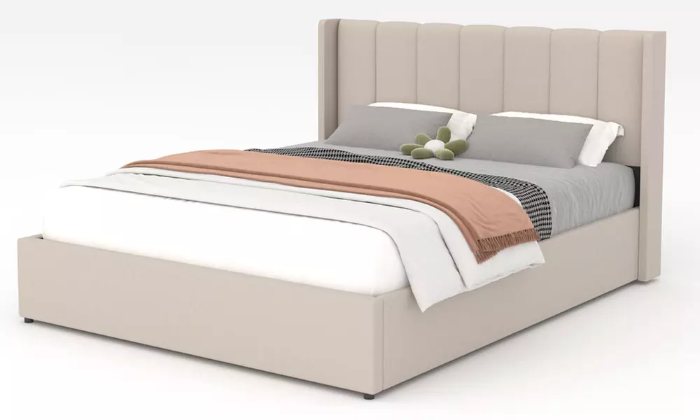 Lit design "Carson" de Kocoon avec coffre de rangement en velours