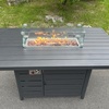 Image 3: Aluminum Firepit Dining Set