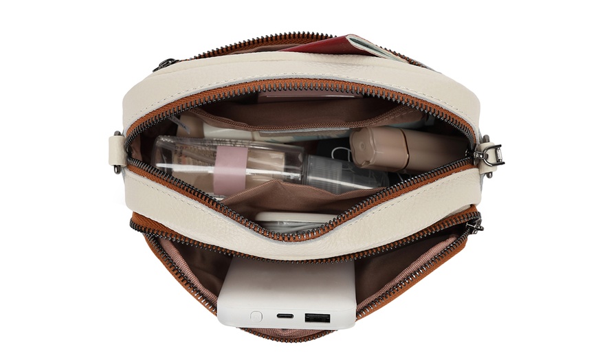 Image 6: Crossbody-Schultertasche aus Echtleder