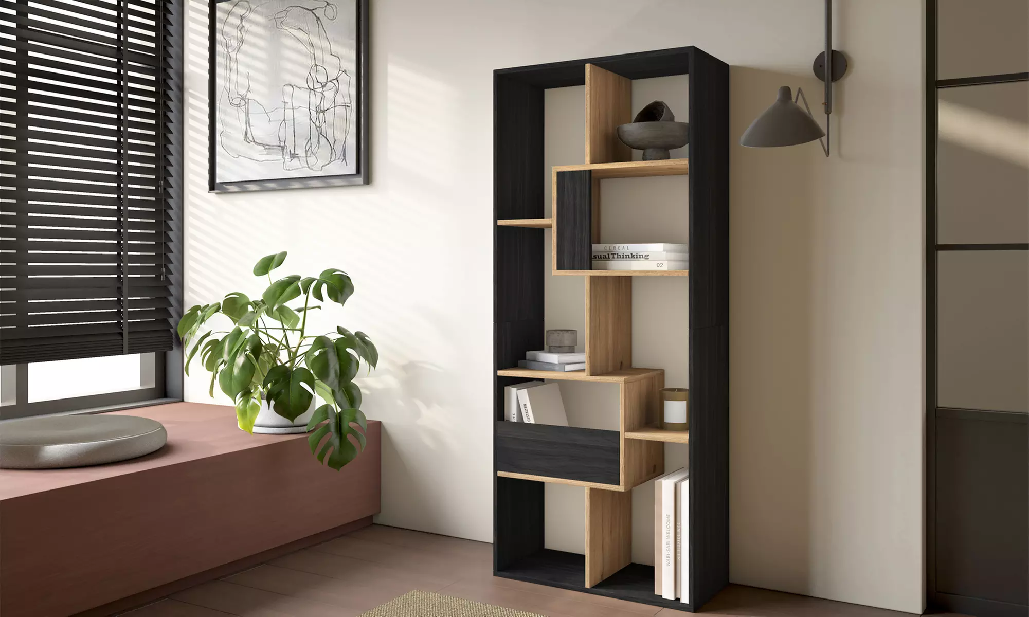 Estantería librería multiposición de diseño