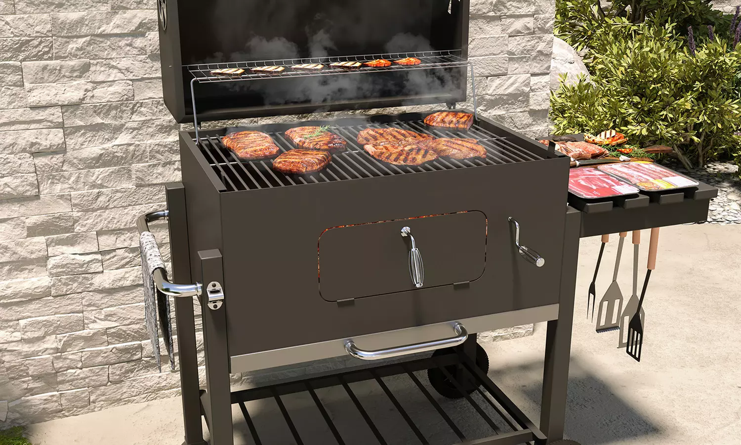 Barbecue a carbone Metepec con coperchio