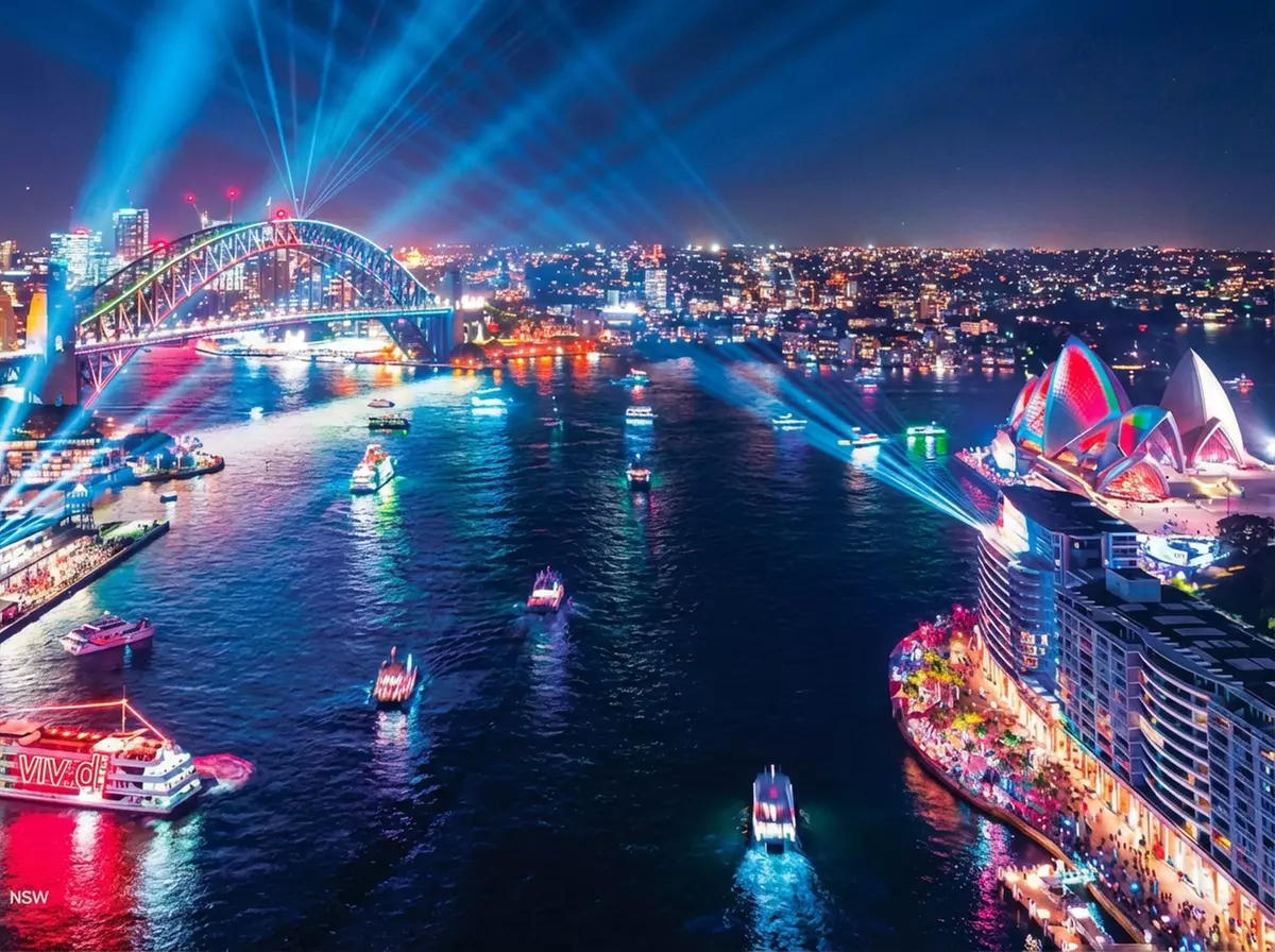 Vivid Harbour Nights: 90-Min Cruise w/Hot Finger Food for Adult Or Kid