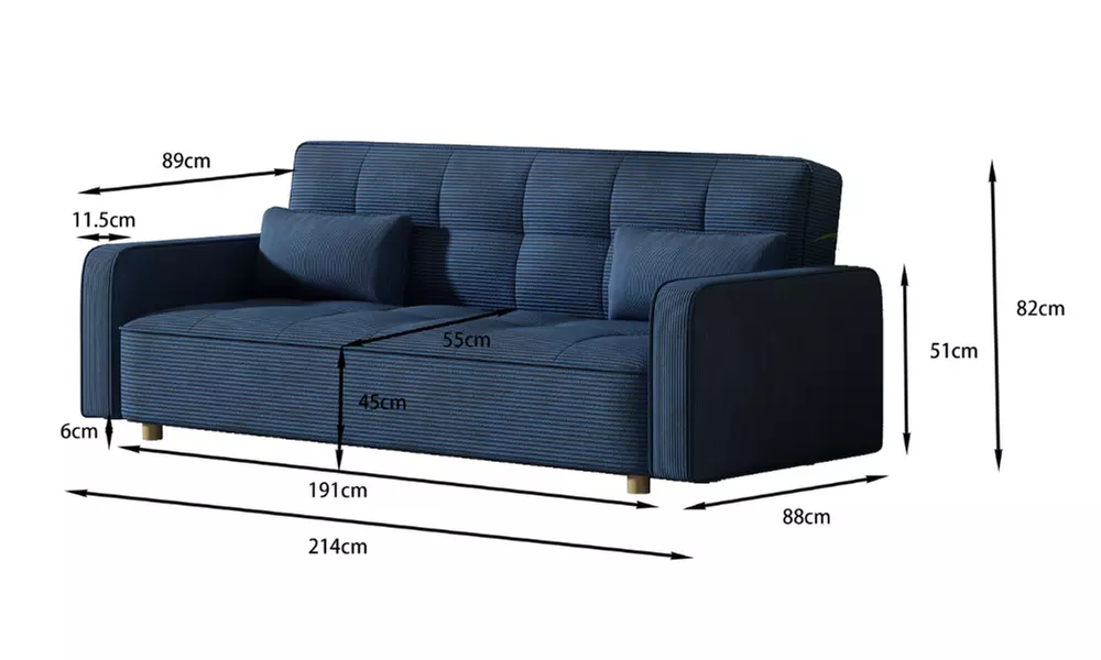 Canapé convertible 3 places "Cooper" de Kocoon