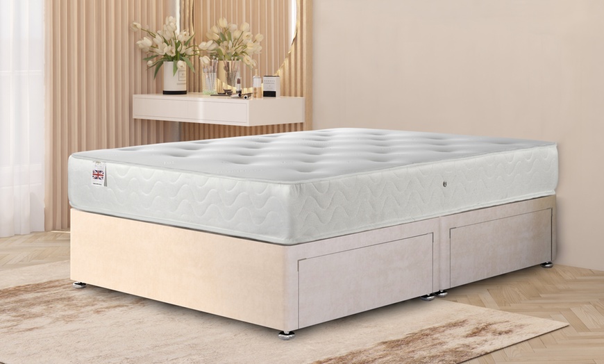 Image 17: Plush Velvet 4-Drawer Divan Bed Set