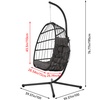 Image 48: Outdoor Hanging Egg Chair with Cushion