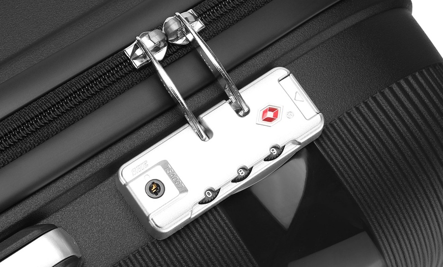 Image 5: Kono 24-Inch Colourful PP Hardshell Suitcase with TSA Lock