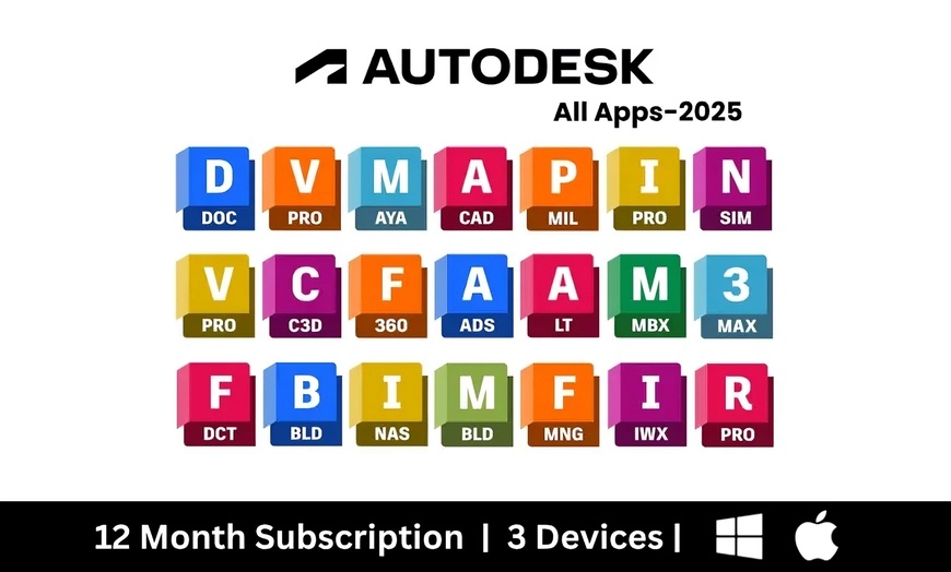 Image 1: Autodesk All Apps 2025 – 1-Year Subscription for 60+ Tools