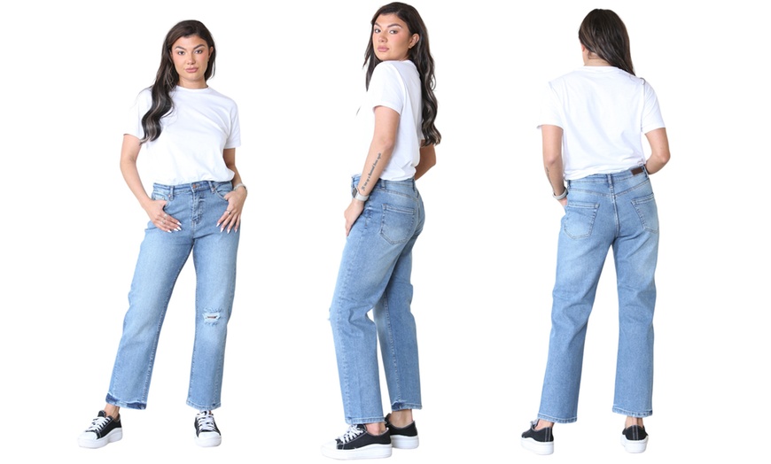 Image 5: Women's Straight Leg Ripped Autograph Jeans