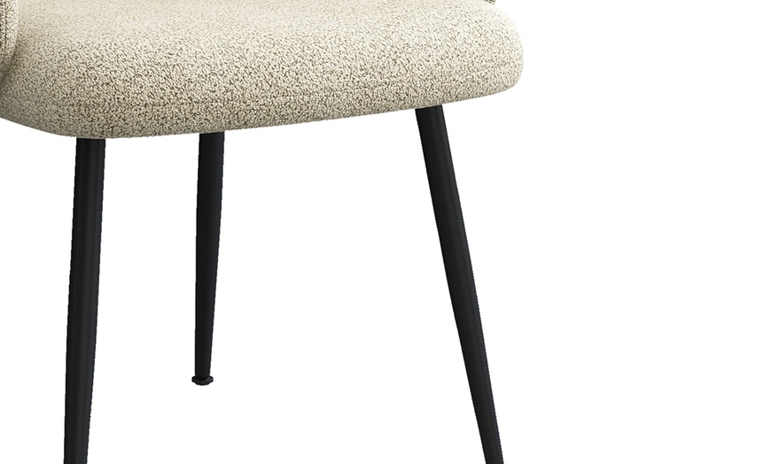 Image 6: Lot de 2 fauteuils de table "Alicia" en tissu Cozy de Doosense 