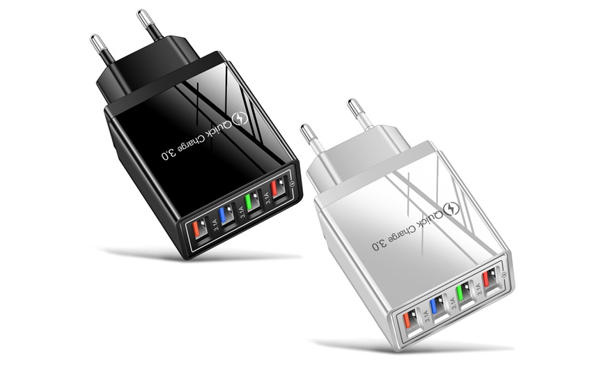 Image 11: 1x oder 2x USB-Schnell-Ladegerät mit 4 USB-Ports