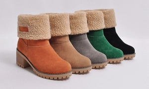 Warm Faux Fur Lined Ankle Boots