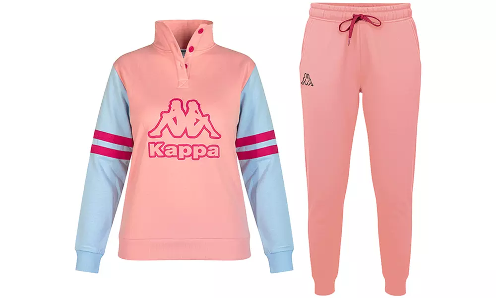 Tuta pigiama homewear da donna Kappa in cotone felpato