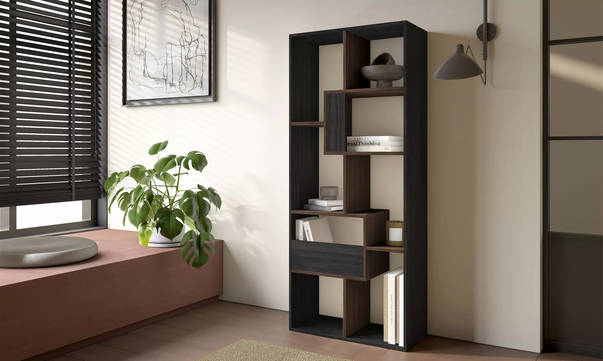 Estantería librería multiposición de diseño