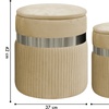 Image 17: Juego de 2 pufs con tapizado de terciopelo y almacenamiento interno