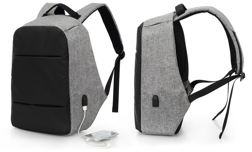 Image 2: Storex Anti-Theft Laptop Backpack