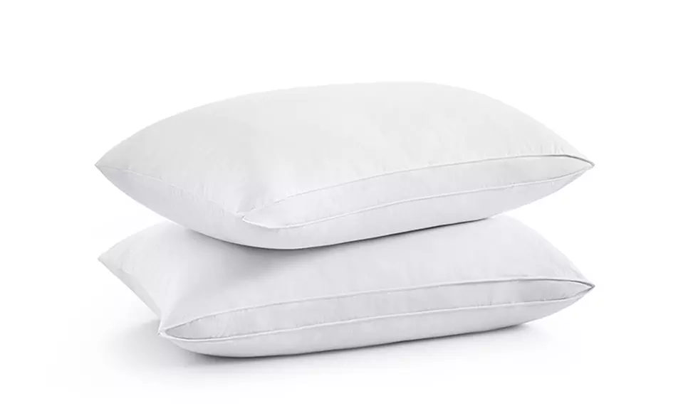 Peace Nest Two-Pack Diamond Quilted Goose Down Feather Pillows
