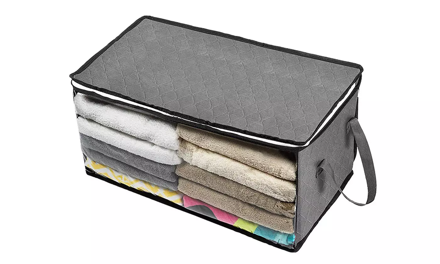 Non-Woven Clothes Storage Under-Bed Bins Foldable Closet Organizer Containers