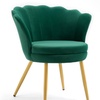 Image 47: Fluwelen schelp fauteuil