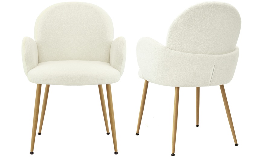 Image 9: Lot de 2 fauteuils de table "Alicia" en tissu Cozy de Doosense 