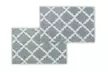 Bibb Home 1-2 Pack Trellis Micro Shag Bath Rugs - Second Medium