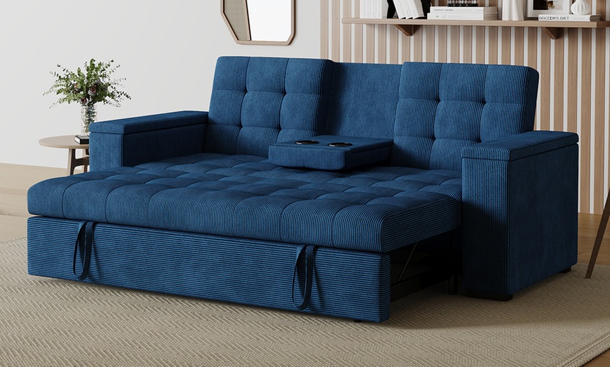 Image 13: Canapé convertible "Tilia" 3 places en tissu Kocoon