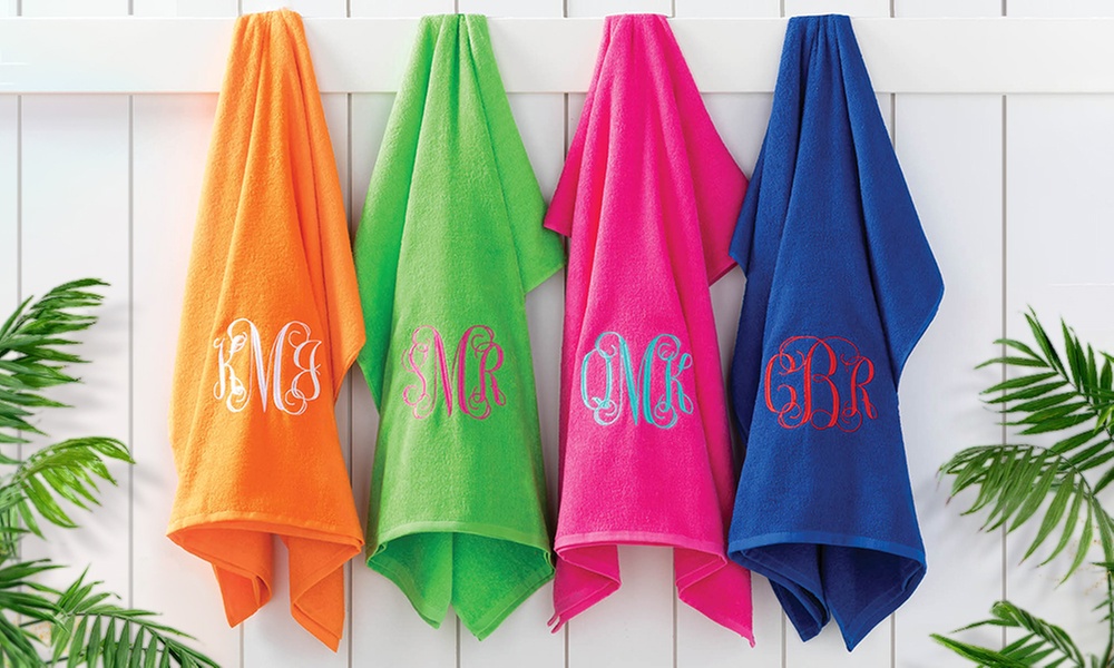 Custom embroidered towels for beach fun
