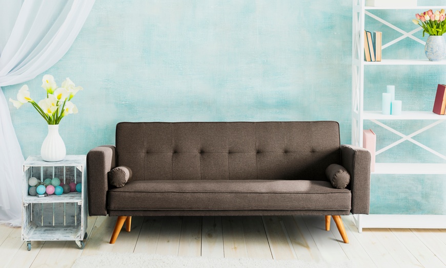 Image 3: Miriam Sofabed with Linen Fabric or Crushed Velvet Upholstery