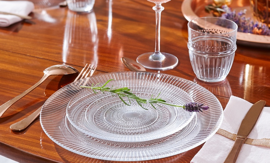 Image 3: Luminarc Single Louison 18-Piece Tempered Glass Dinnerware Collection