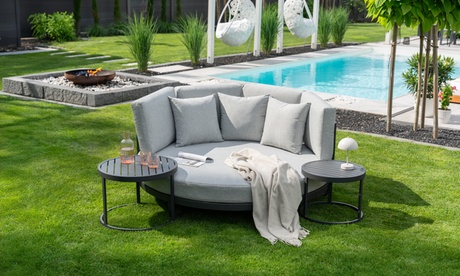 Home Deluxe Home Deluxe Outdoor Daybed FLORIDA,inkl. Beistelltische Grau, Grey