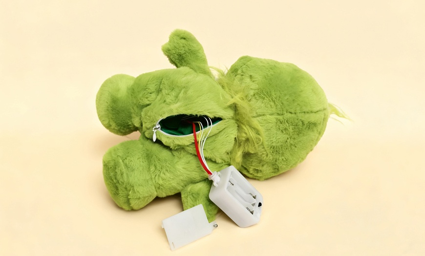 Image 3: Grinch-Inspired Breathing Plush Toy with Glowing and Breathing Effects