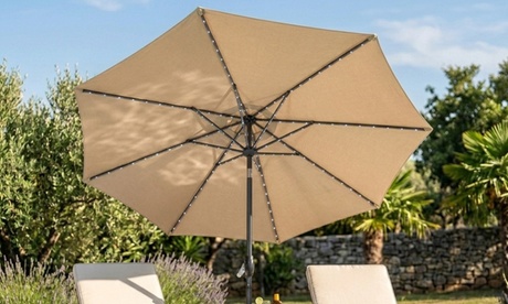 2.7m Tilt LED Parasol 2.0 - Beige