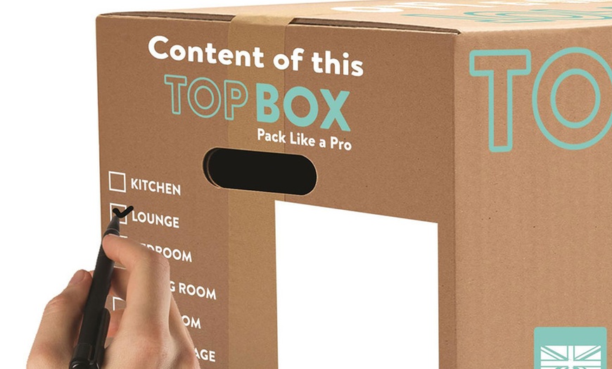 Image 10: TopBox Large 48 Litre Double Walled Multipack Moving and Storage Boxes