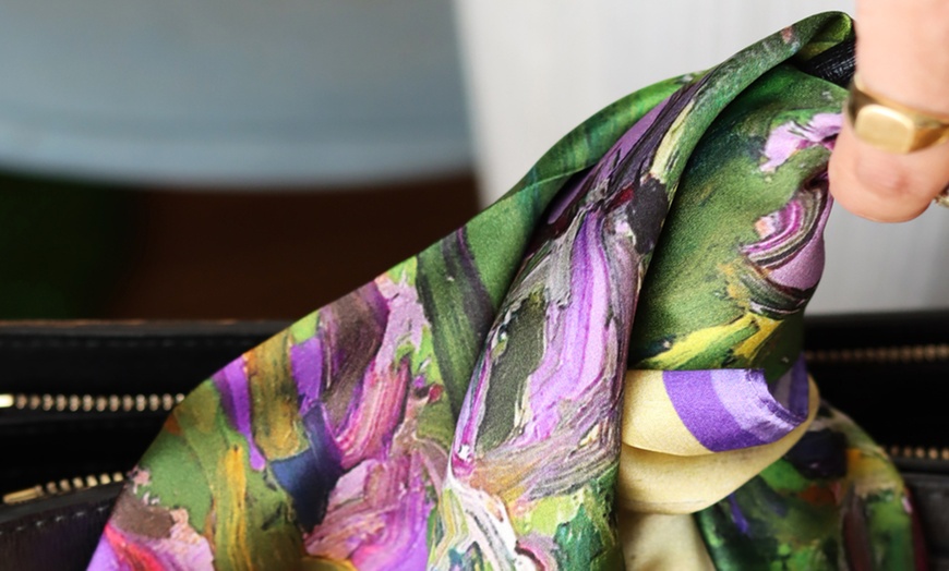 Image 15: Silk Scarf for Women in Five Styles